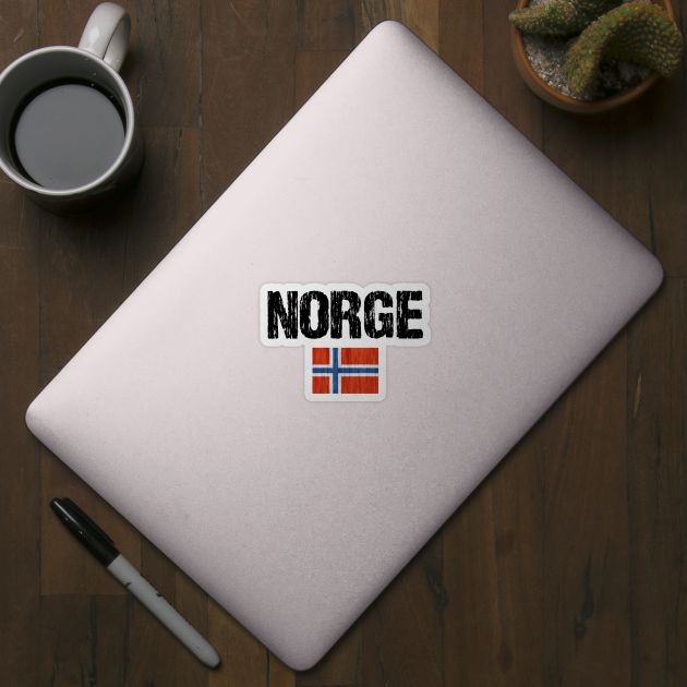 Norge Norway Flag Distressed by Nirvanibex